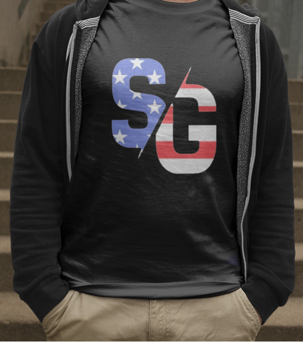 Justin Swanstrom Racing SG Stars Stripes Merica Flag T-Shirt