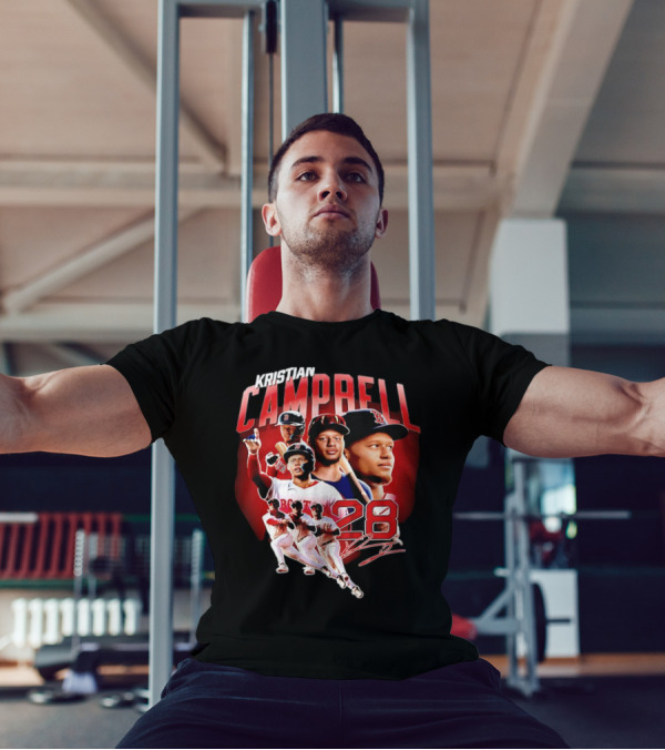 Kristian Campbell Baseball Red Sox Number 28 T-Shirt
