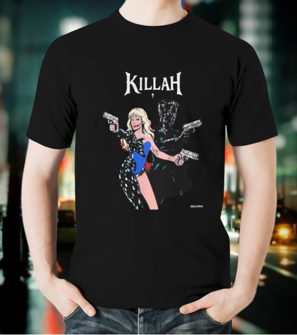 KILLAH Coachella 2025 Lady Gaga X Gesaffelstein Retro Comics Style T-Shirt