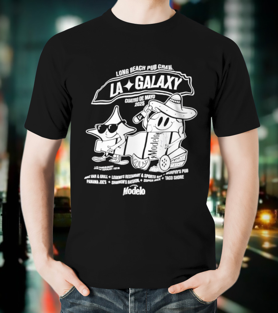 LA Galaxy Long Beach Pub Crawl Summer Vibe Festivities T-Shirt