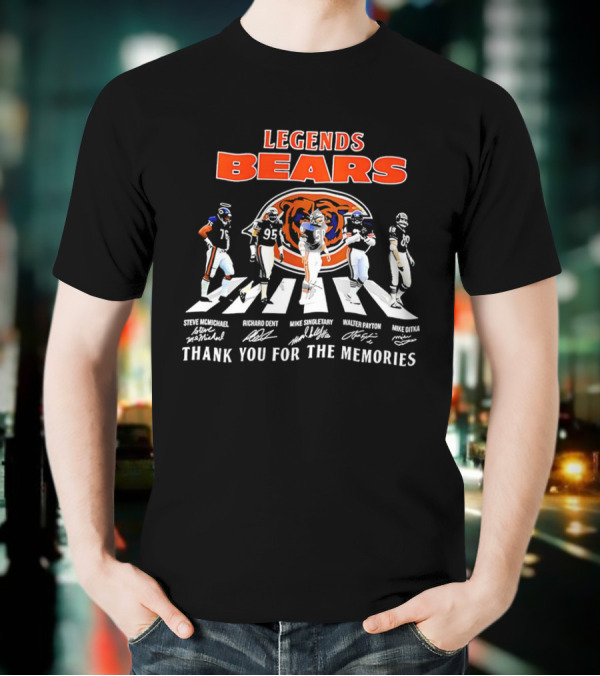 Legends Bears Steve McMichael Richard Dent Mike Singletary Walter Payton Mike Ditka Thank You For The Memories T-Shirt