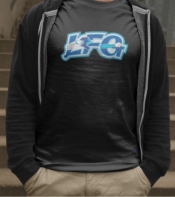 LFG Crawdaddy Seattle Mariners Baseball Helmet And Bat Graphic T-Shirt