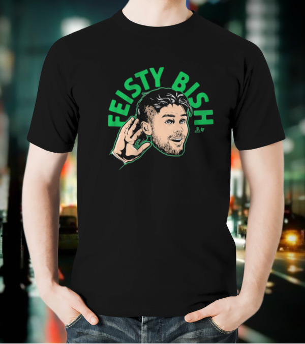 Feisty Bish Hand Gesture Illustration With Lian Bischel Artwork T-Shirt