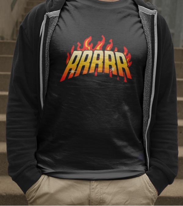 Rrr Fire Text Limited Slangteez Funny Tee T-Shirt