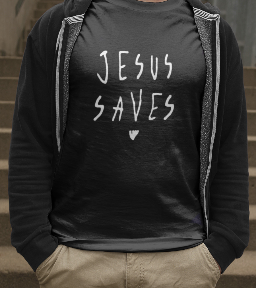 Jesus Saves Heart Limited Julian Lewis T-Shirt