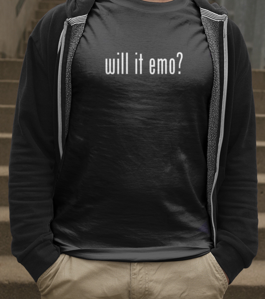 Limited Edition Nothing Nowhere Will It Emo Text T-Shirt