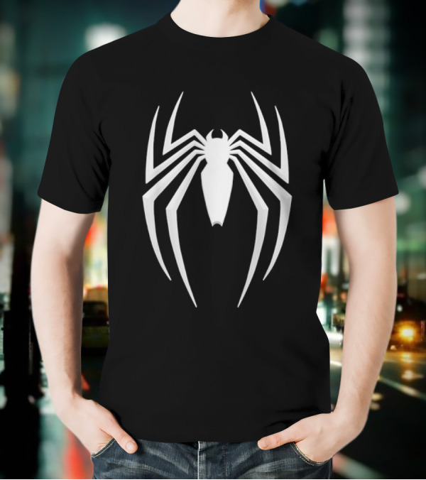 Marvel Spider-Man 2 White Spider Emblem T-Shirt