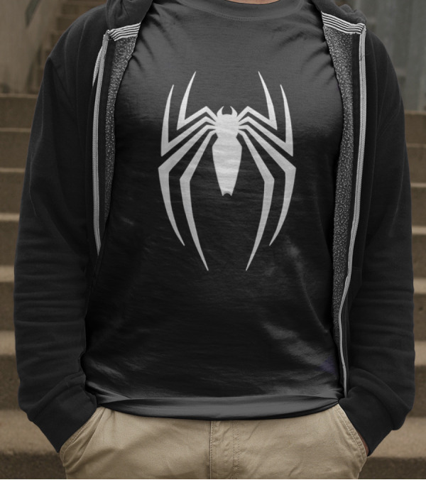 Marvel Spider-Man 2 White Spider Emblem T-Shirt