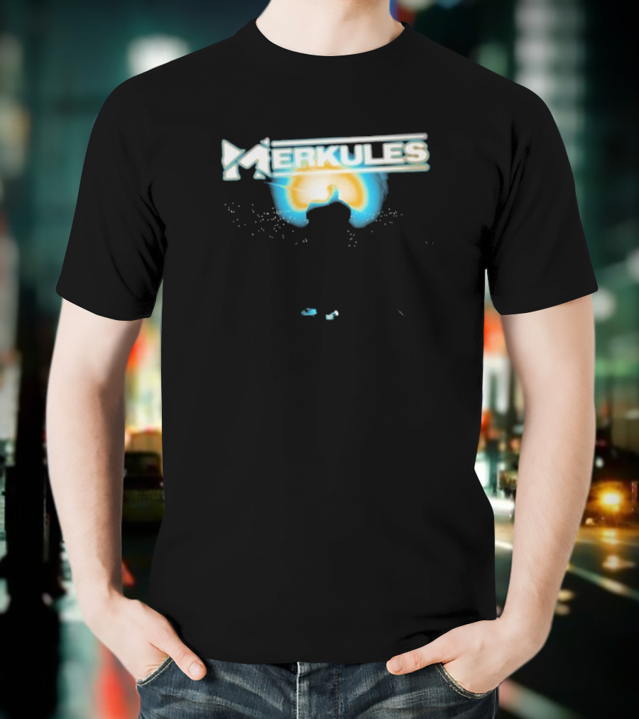 Merkules Into The Light Silhouette Against Sunburst T-Shirt