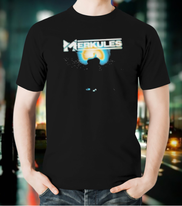 Merkules Into The Light Silhouette Against Sunburst T-Shirt