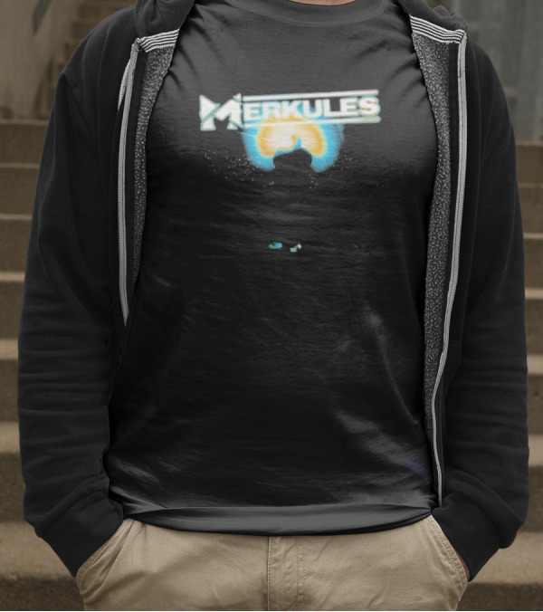Merkules Into The Light Silhouette Against Sunburst T-Shirt