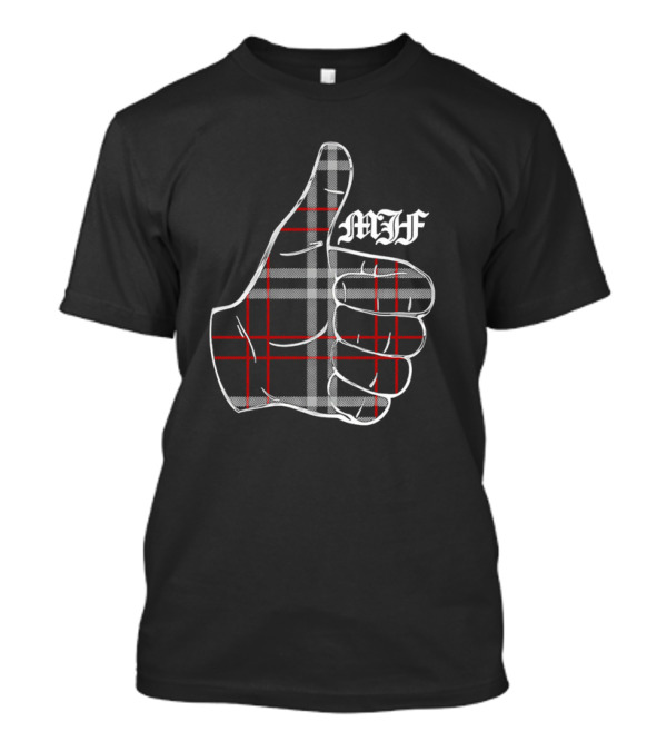 "MJF Thumbs Up Plaid Pattern" T-Shirt