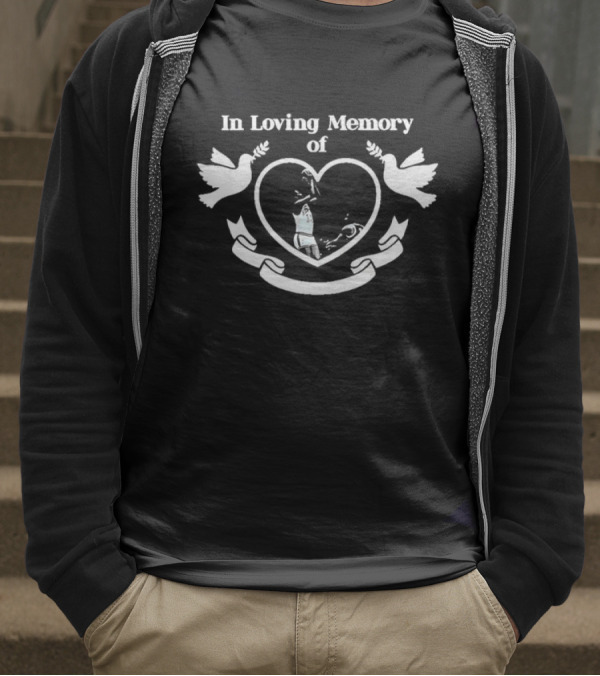 New York Knicks In Loving Memory Of Dick Barnett 2025 Doves Heart Ribbon T-Shirt