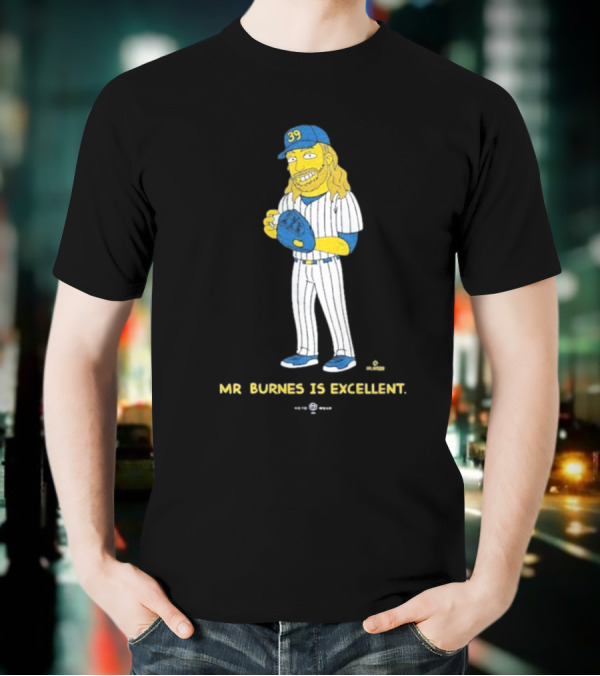 Mr Burnes Is Excellent Baseball Player 39 T-Shirt
