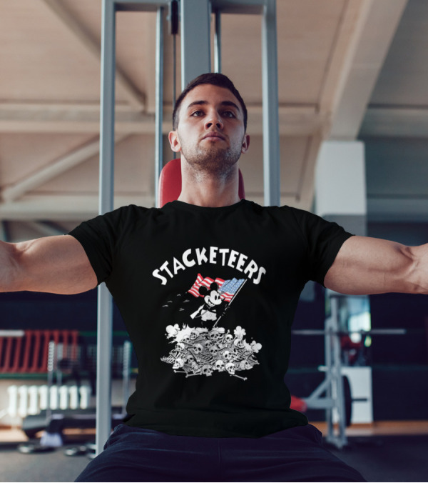 Stacketeers Mickey Mouse American Flag T-Shirt