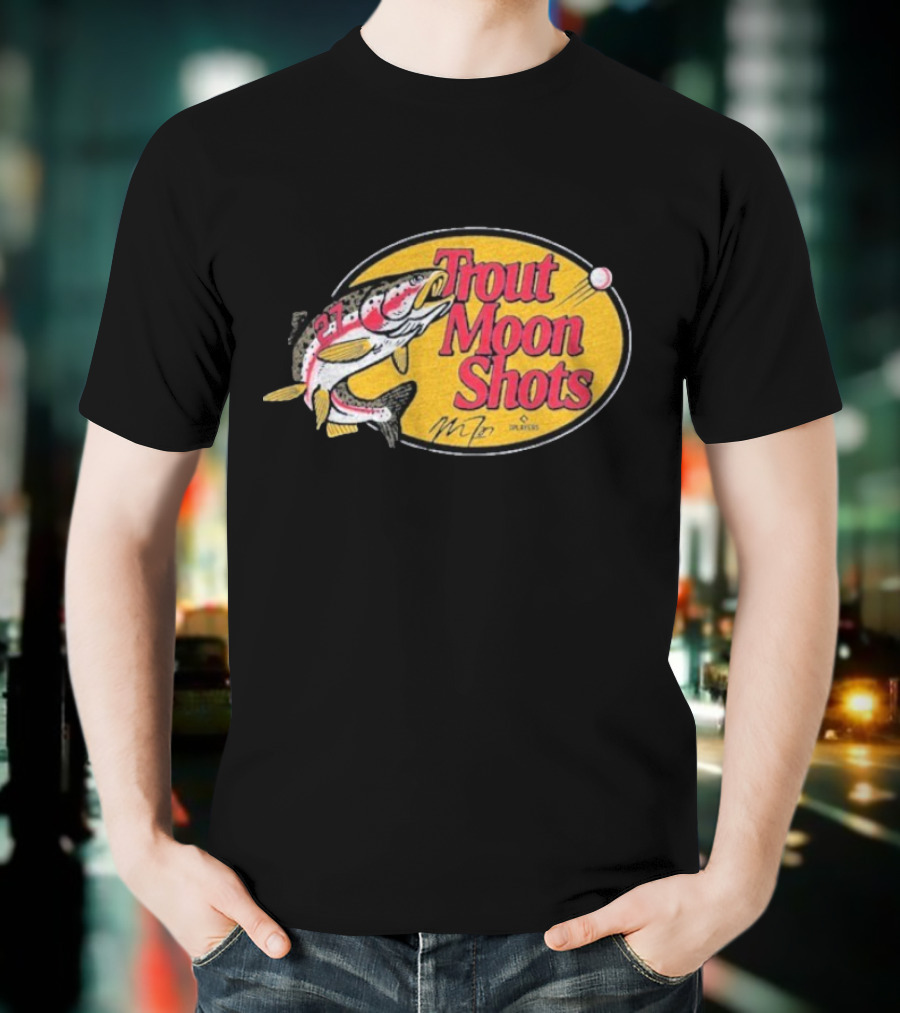 Trout Moon Shots Fish Baseball Los Angeles Angels Mike Trout T-Shirt