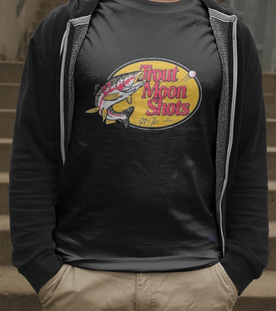 Trout Moon Shots Fish Baseball Los Angeles Angels Mike Trout T-Shirt