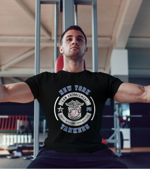 Protect With Honor Serve With Pride New York Yankees Law Enforcement Police T-Shirt