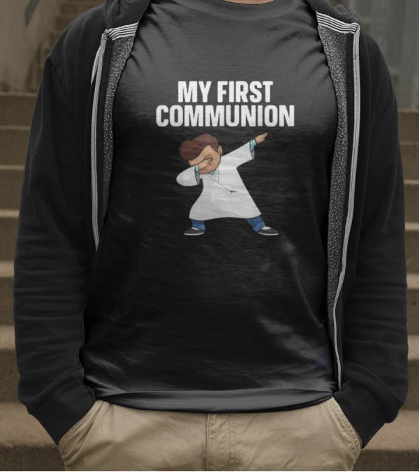 My First Communion Dabbing Priest Fun Theme T-Shirt