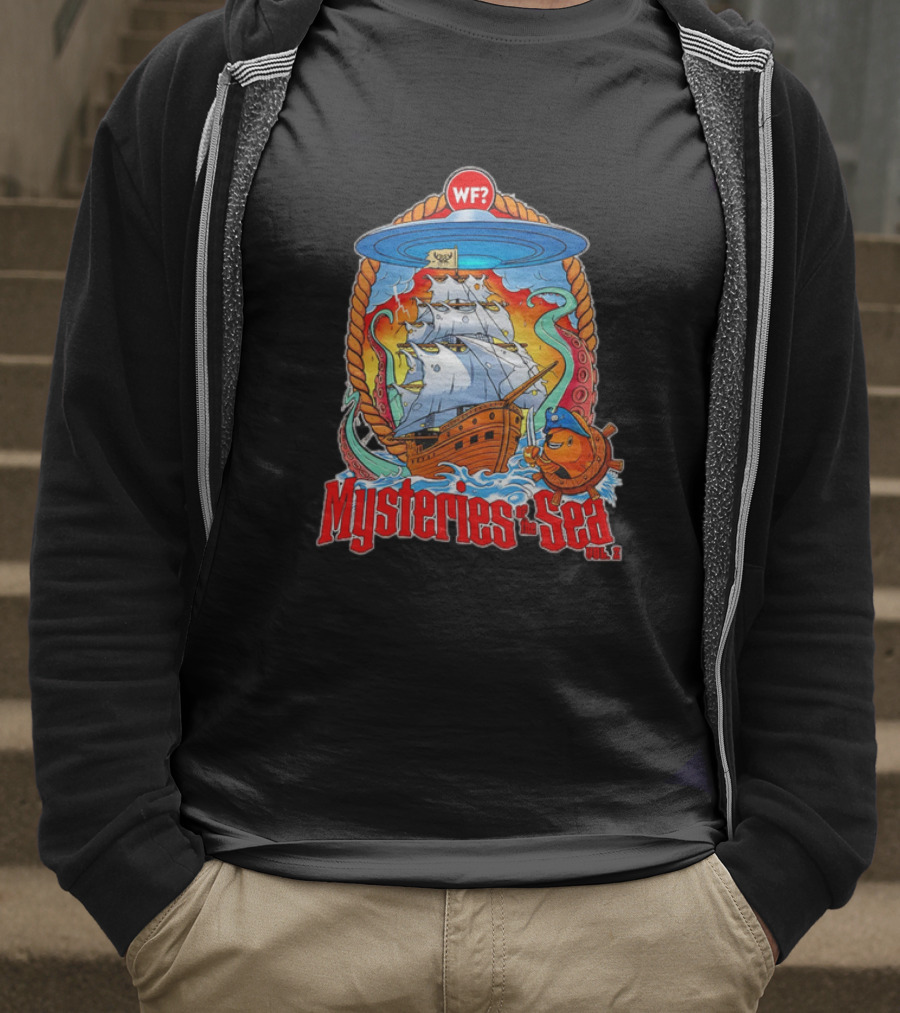 Mysteries Of The Sea Vol. 2 UFO Pirate Ship Cartoon WF? T-Shirt