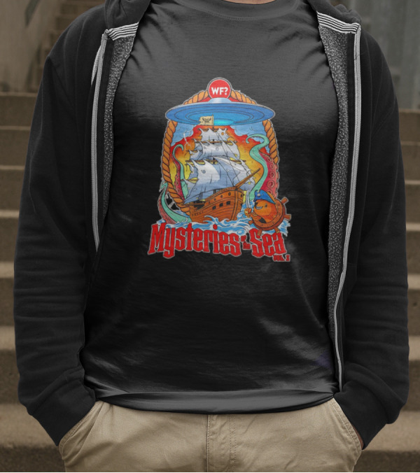 Mysteries Of The Sea Vol. 2 UFO Pirate Ship Cartoon WF? T-Shirt