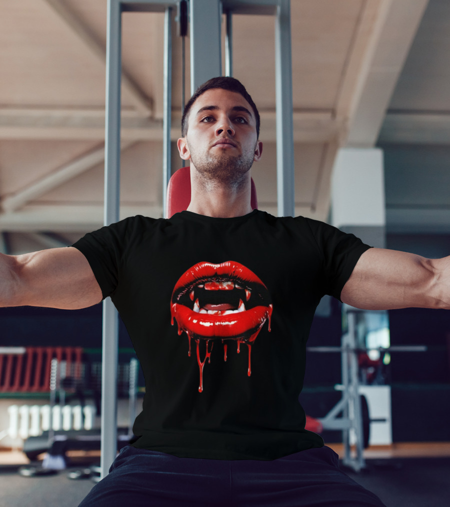 Vampire Lips Dripping Blood Nathan James Edition T-Shirt