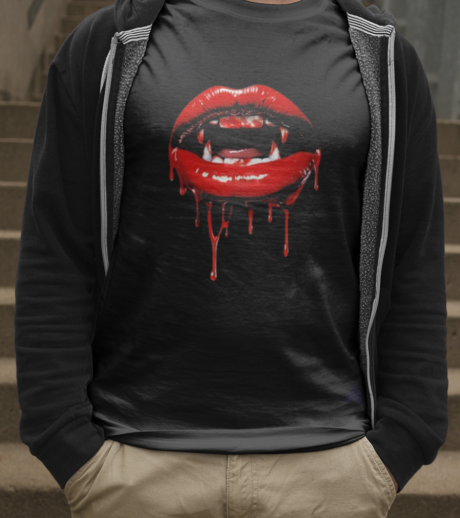 Vampire Lips Dripping Blood Nathan James Edition T-Shirt