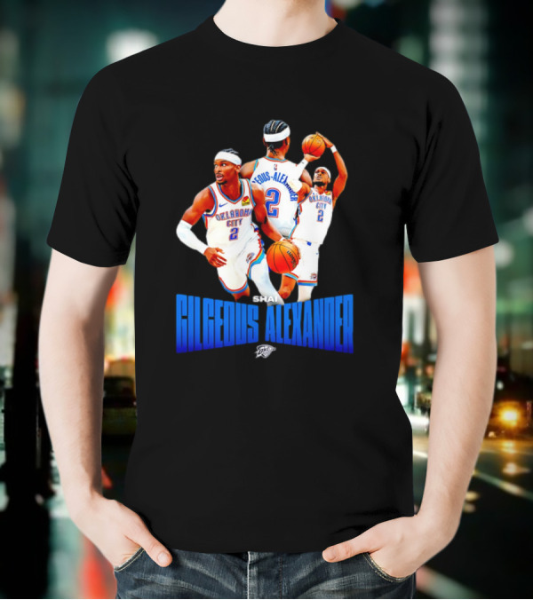 Oklahoma City Thunder Shai Gilgeous-Alexander 2 Basketball Jersey T-Shirt