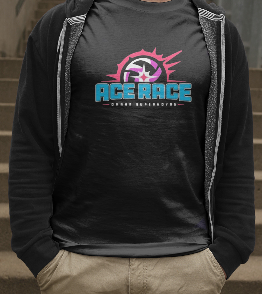 Omaha Supernovas Ace Race Volleyball Burst T-Shirt