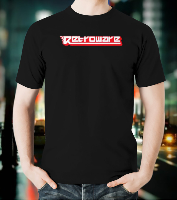 Retroware Pixelated Retro Gaming Style Red Branding T-Shirt