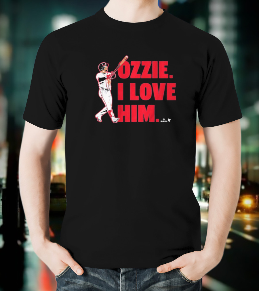 Ozzie I Love Him Baseball Player Swinging Bat T-Shirt