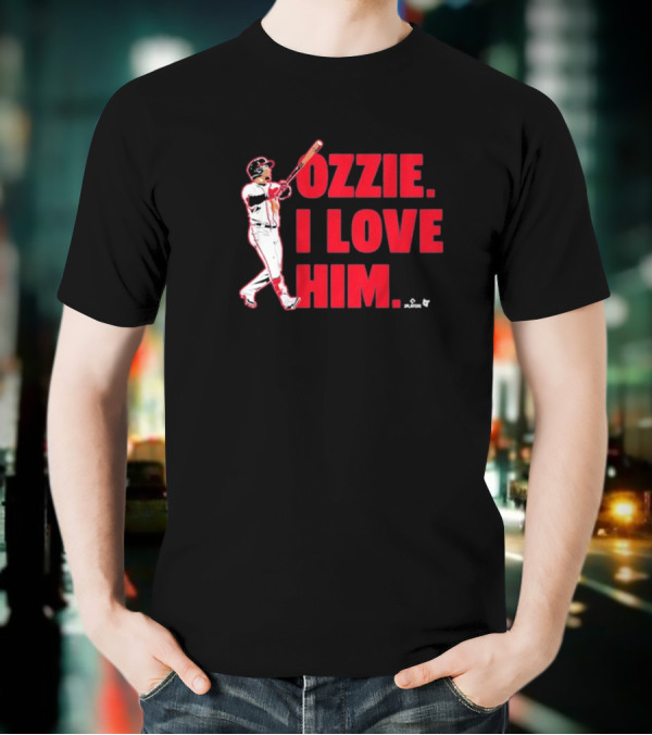 Ozzie I Love Him Baseball Player Swinging Bat T-Shirt