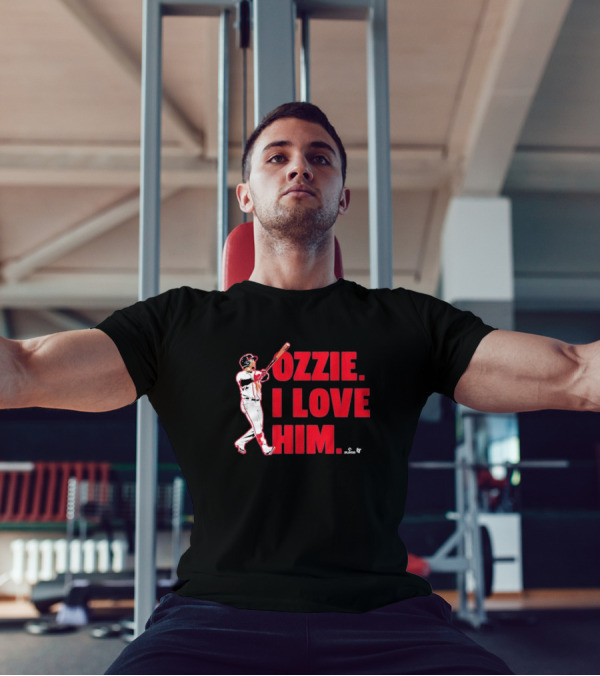 Ozzie I Love Him Baseball Player Swinging Bat T-Shirt