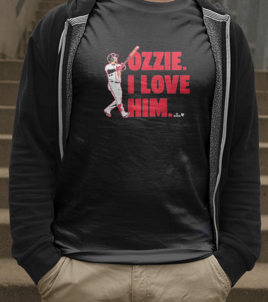 Ozzie I Love Him Baseball Player Swinging Bat T-Shirt