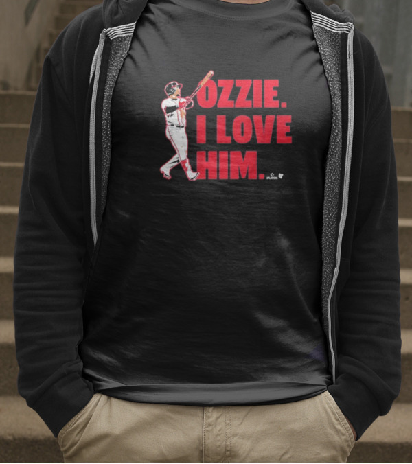 Ozzie I Love Him Baseball Player Swinging Bat T-Shirt