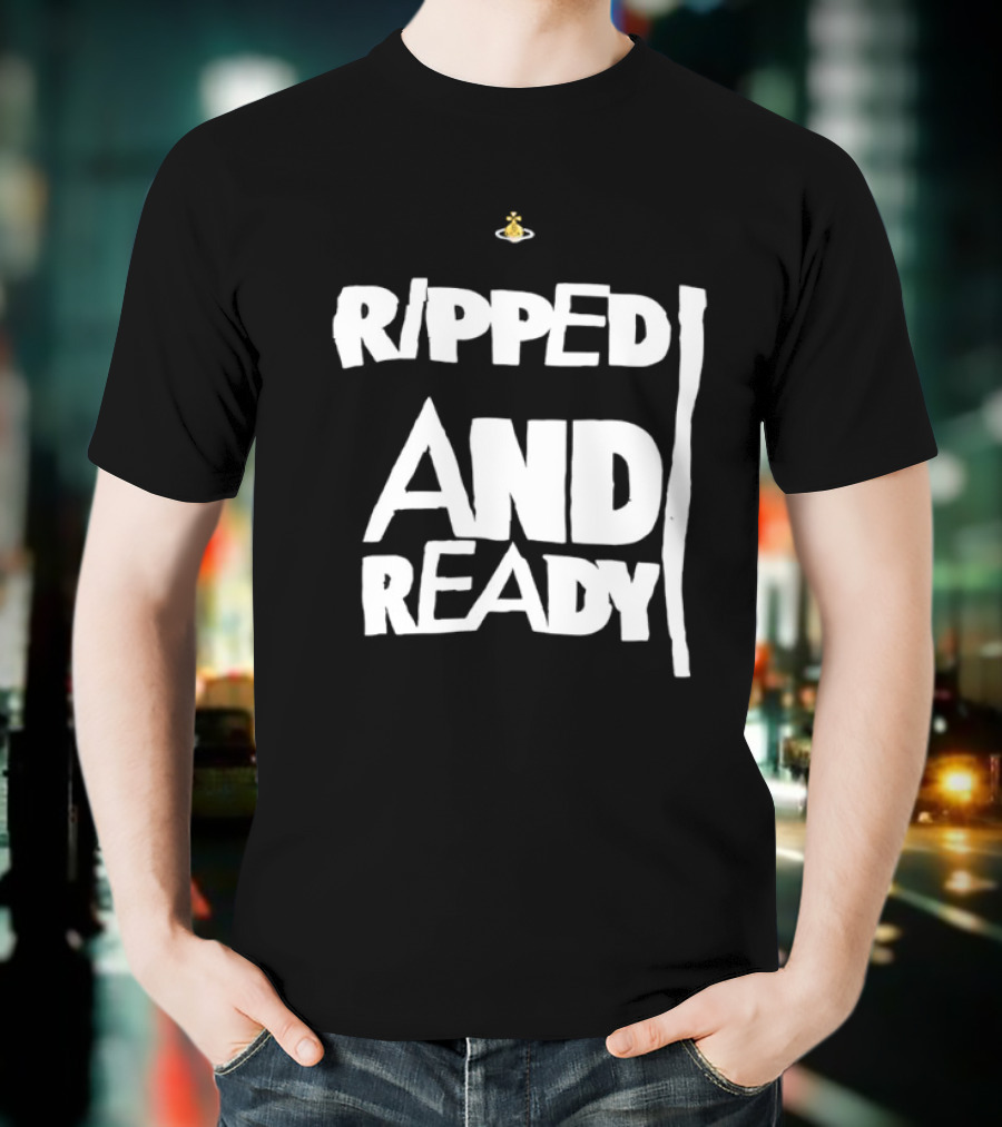 Ripped And Ready Chicken Dumbbell Fitness Motivation T-Shirt