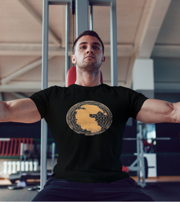 Pangaea Compass Map Retro Grid Earth T-Shirt
