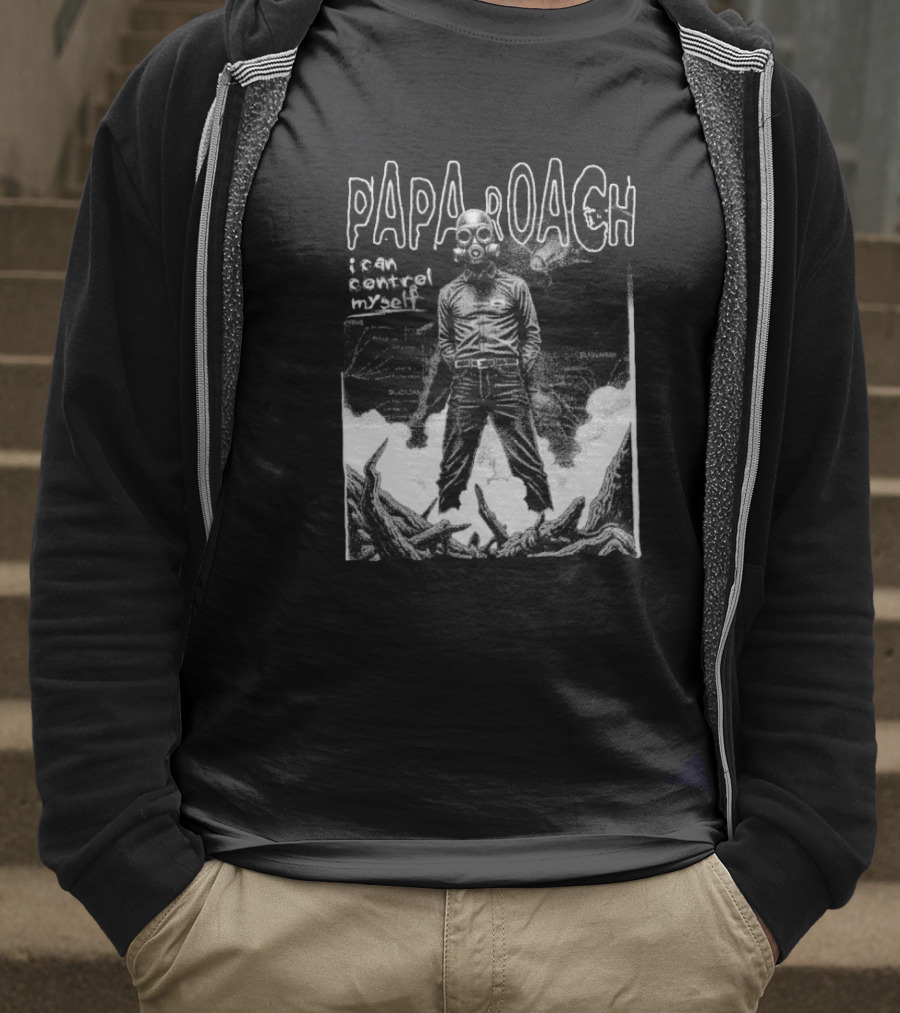 Papa Roach I Can’t Control Myself Gas Mask Art T-Shirt