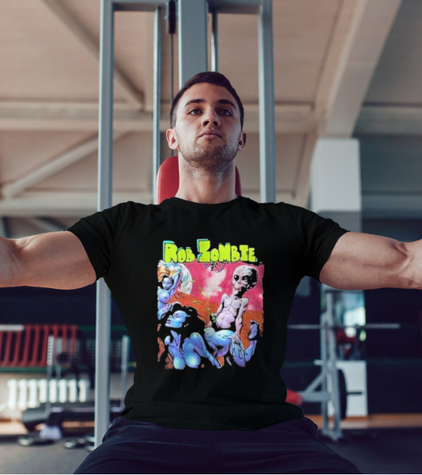 Rob Zombie Colorful Extraterrestrial Humor Scene T-Shirt