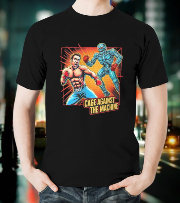 Cage Against The Machine Robot Showdown Boxing Battle T-Shirt
