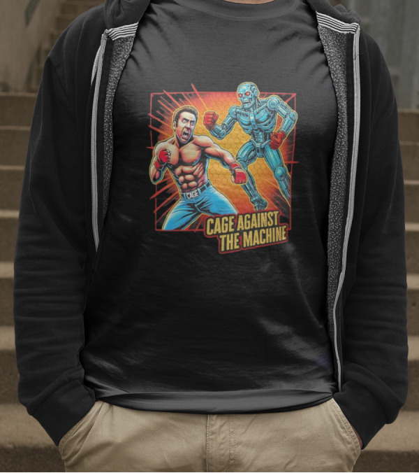 Cage Against The Machine Robot Showdown Boxing Battle T-Shirt