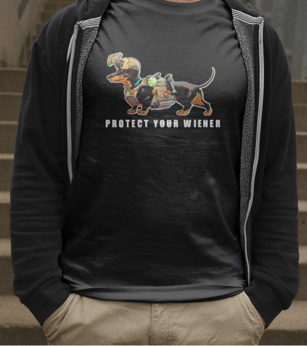 Protect Your Wiener Dachshund Soldier Helmet Tactical Gear T-Shirt