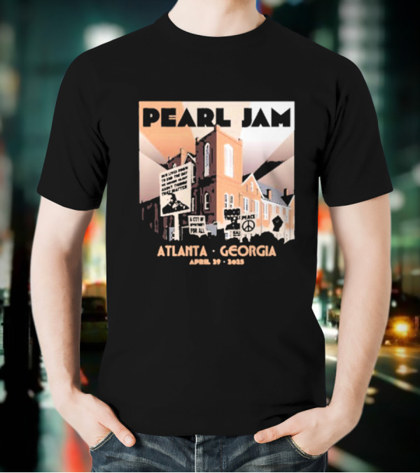Pearl Jam Atlanta Georgia April 29 2025 Event Dark Matter US Tour T-Shirt