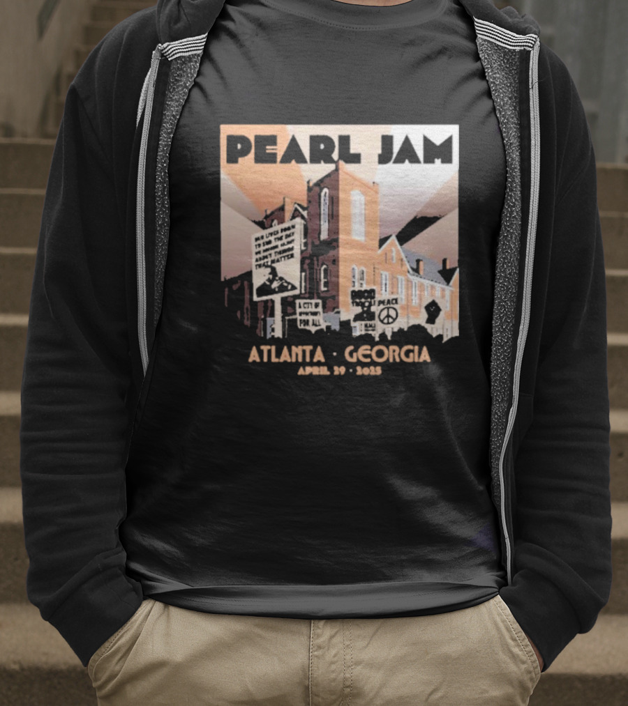 Pearl Jam Atlanta Georgia April 29 2025 Event Dark Matter US Tour T-Shirt