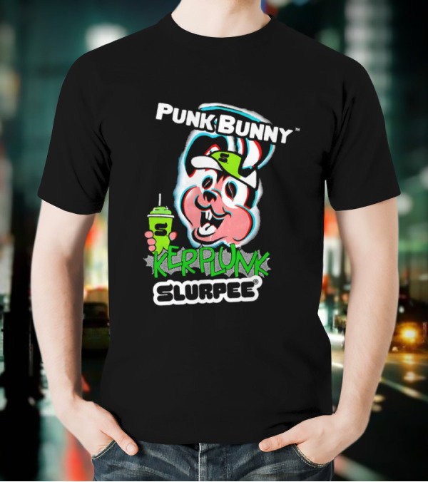 Punk Bunny Kerplunk Slurpee бейсболка заяц напій T-Shirt