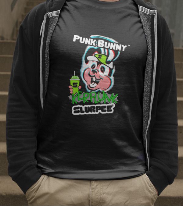 Punk Bunny Kerplunk Slurpee бейсболка заяц напій T-Shirt