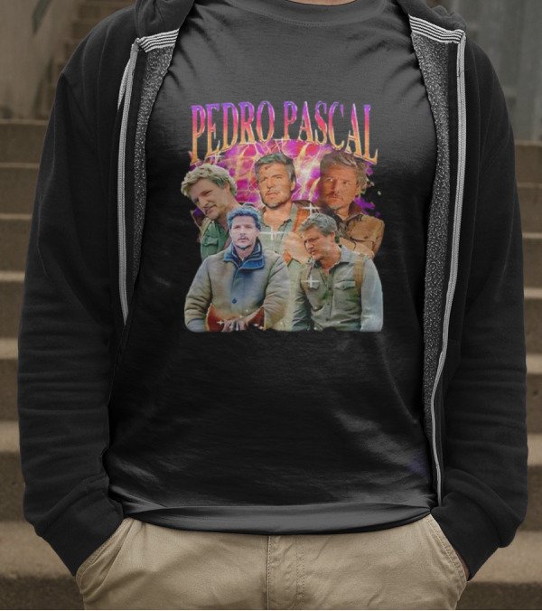 Pedro Pascal Joel Miller Retro Collage T-Shirt