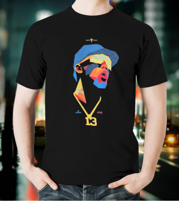 Ronald Acuna Jr 13 Abstract Geometric Style With Gold Chain And Colorful Hat T-Shirt