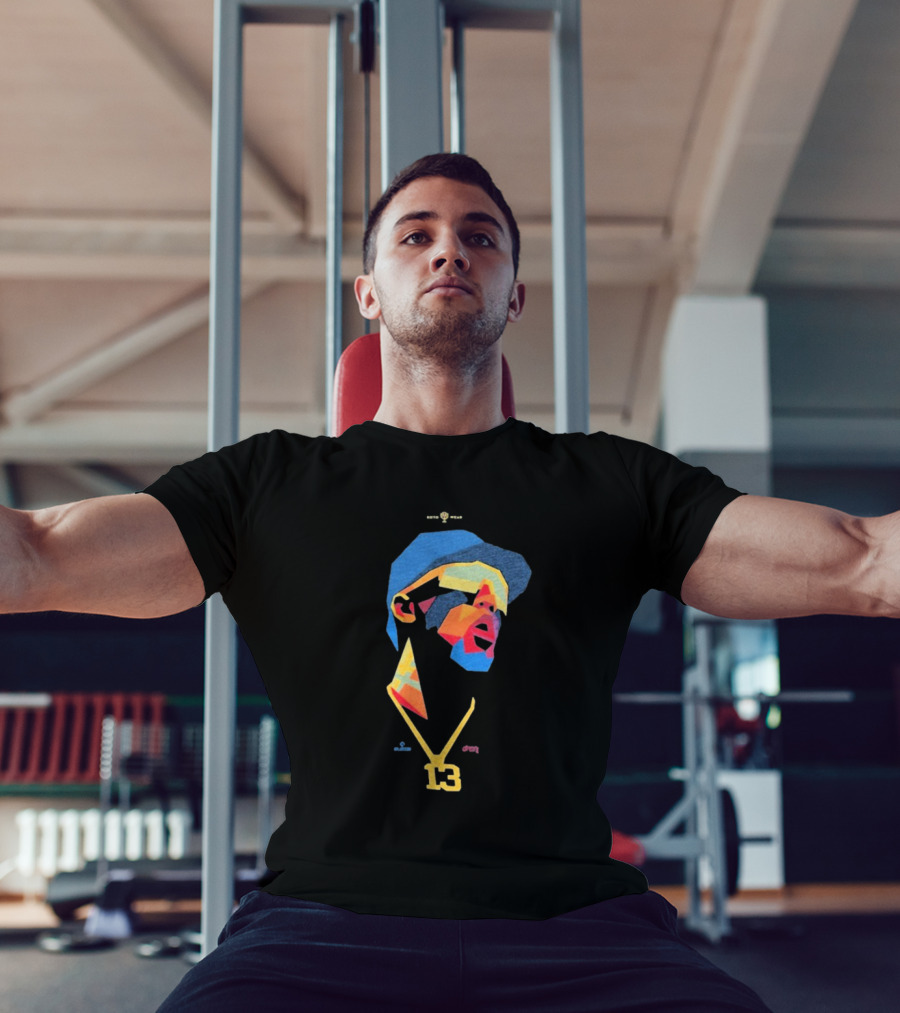 Ronald Acuna Jr 13 Abstract Geometric Style With Gold Chain And Colorful Hat T-Shirt