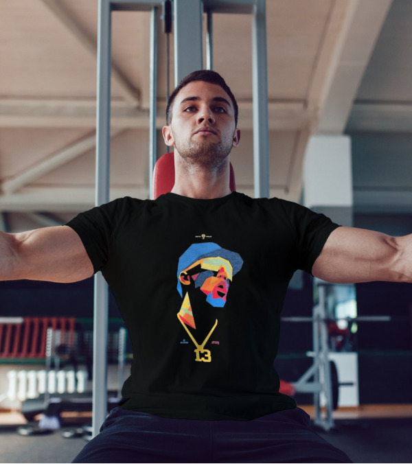 Ronald Acuna Jr 13 Abstract Geometric Style With Gold Chain And Colorful Hat T-Shirt